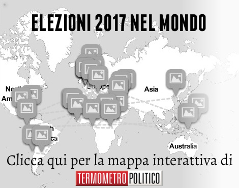 Elezioni 2017 nel mondo: la mappa interattiva di Termometro Politico