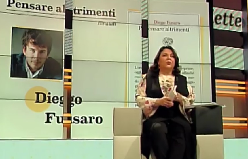 Michela Murgia critica Diego Fusaro nella trasmissione di Rai3 Quante storie di Corrado Augias