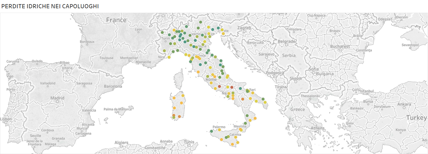 Acqua pubblica, mappa d'Italia