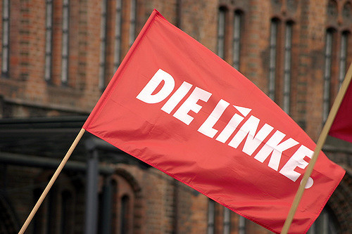 sondaggi elettorali germania - bandiera della sinistra radicale Die Linke