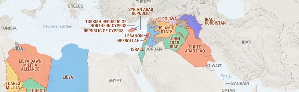 mappe, medioriente