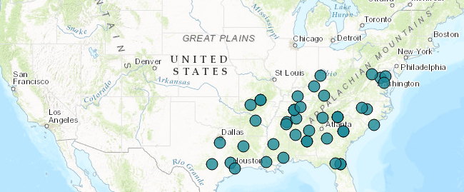 mappe, usa, neo-confederati