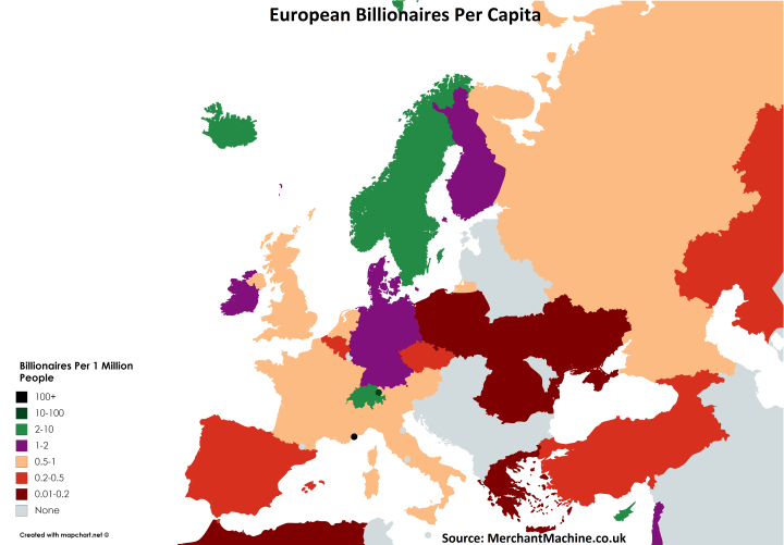 mappe, colori diversi Europa
