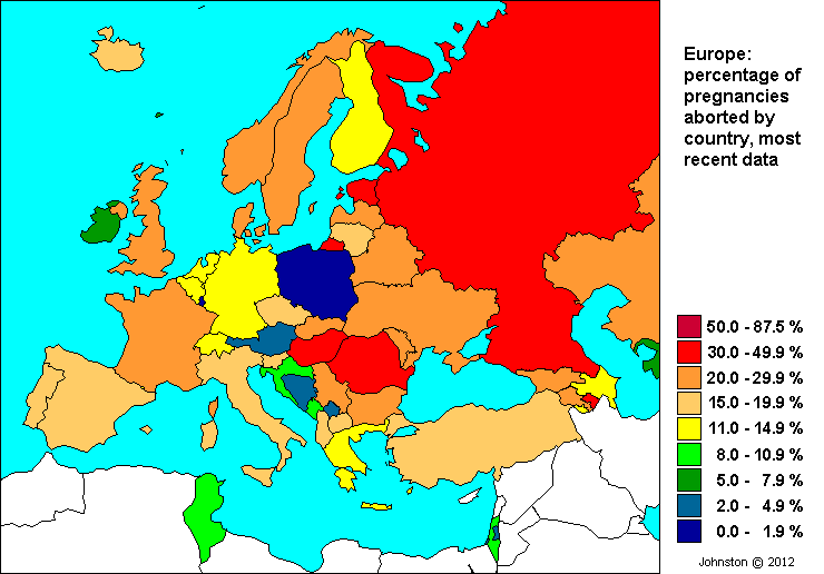 mappe, Europa in colori diversi