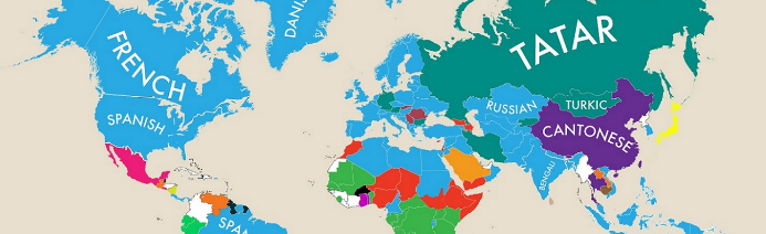 mappe, lingue più parlate