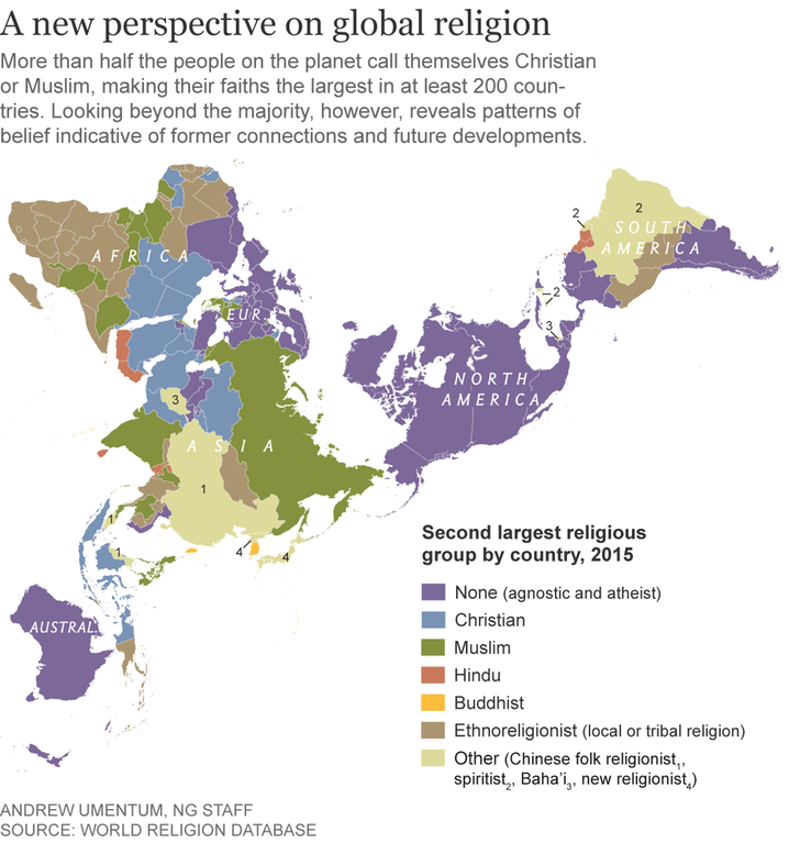 mappe, religioni nel mondo