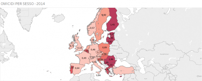 OMICIDI Europa, mappa Europa