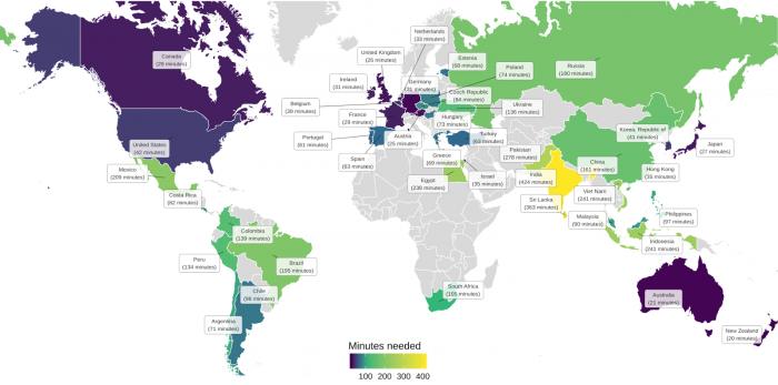 big mac menu, mappa colorata del mondo