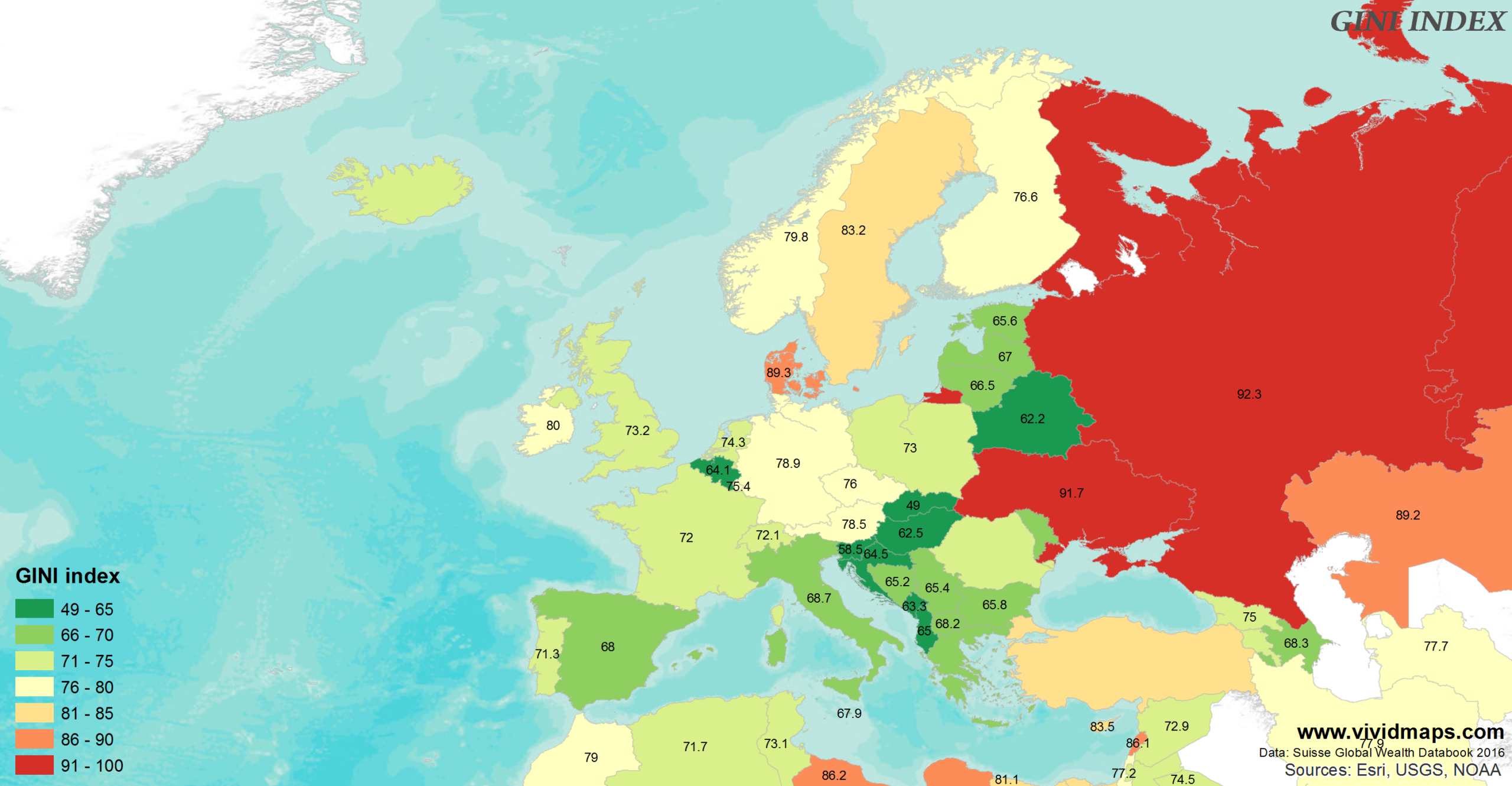 disuguaglianza europa,mappa