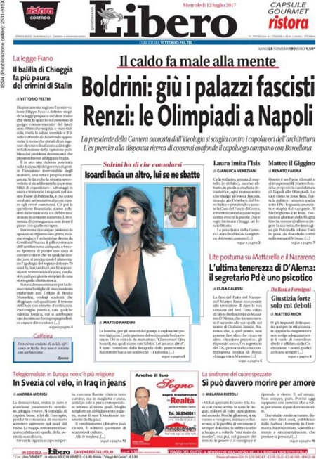 Prima pagina 12 luglio 2017, quotidiani e sportivi