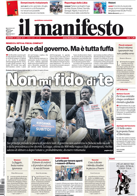 Prima pagina 11 luglio 2017, quotidiani e sportivi