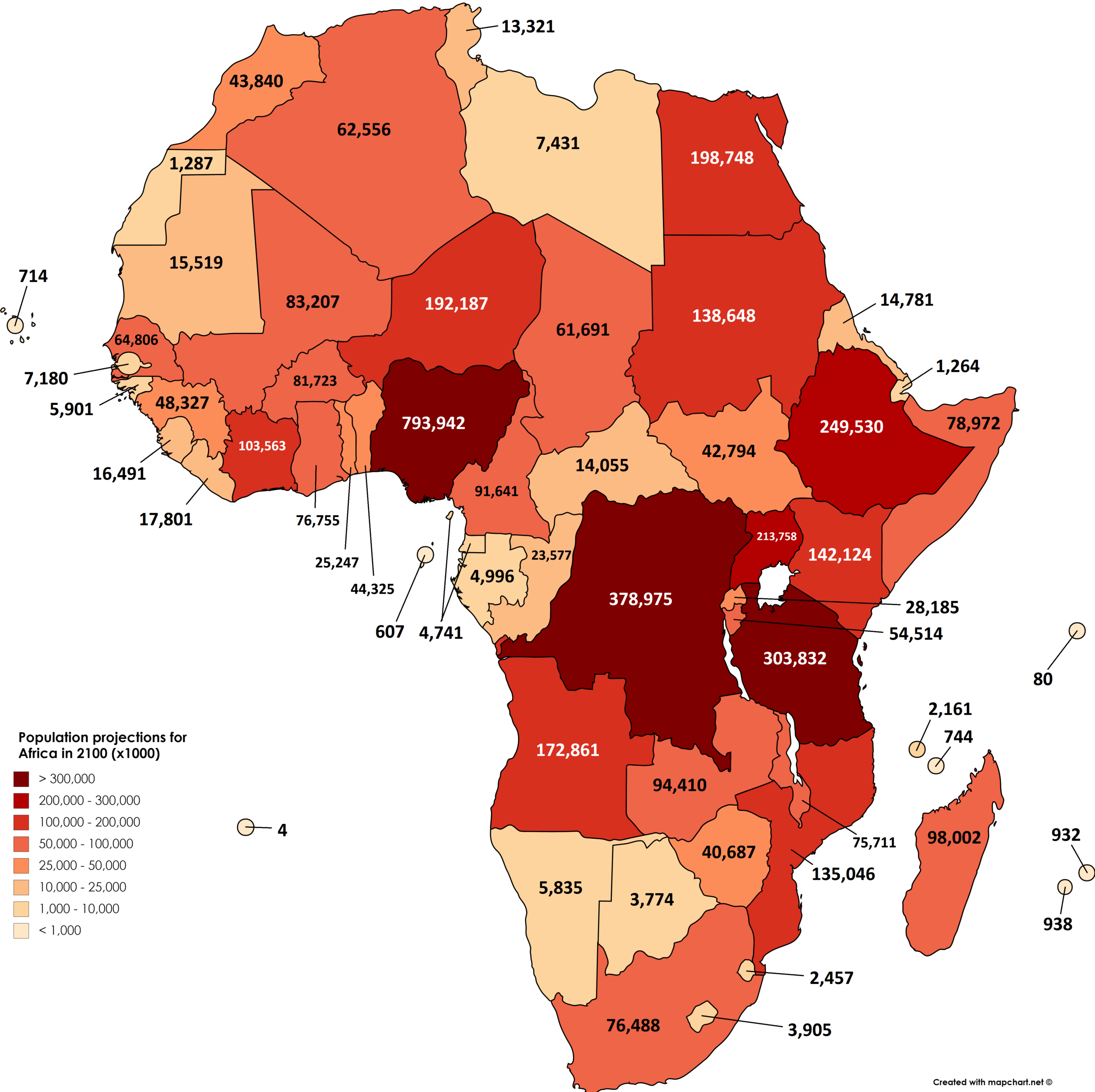 mappe popolazione africa