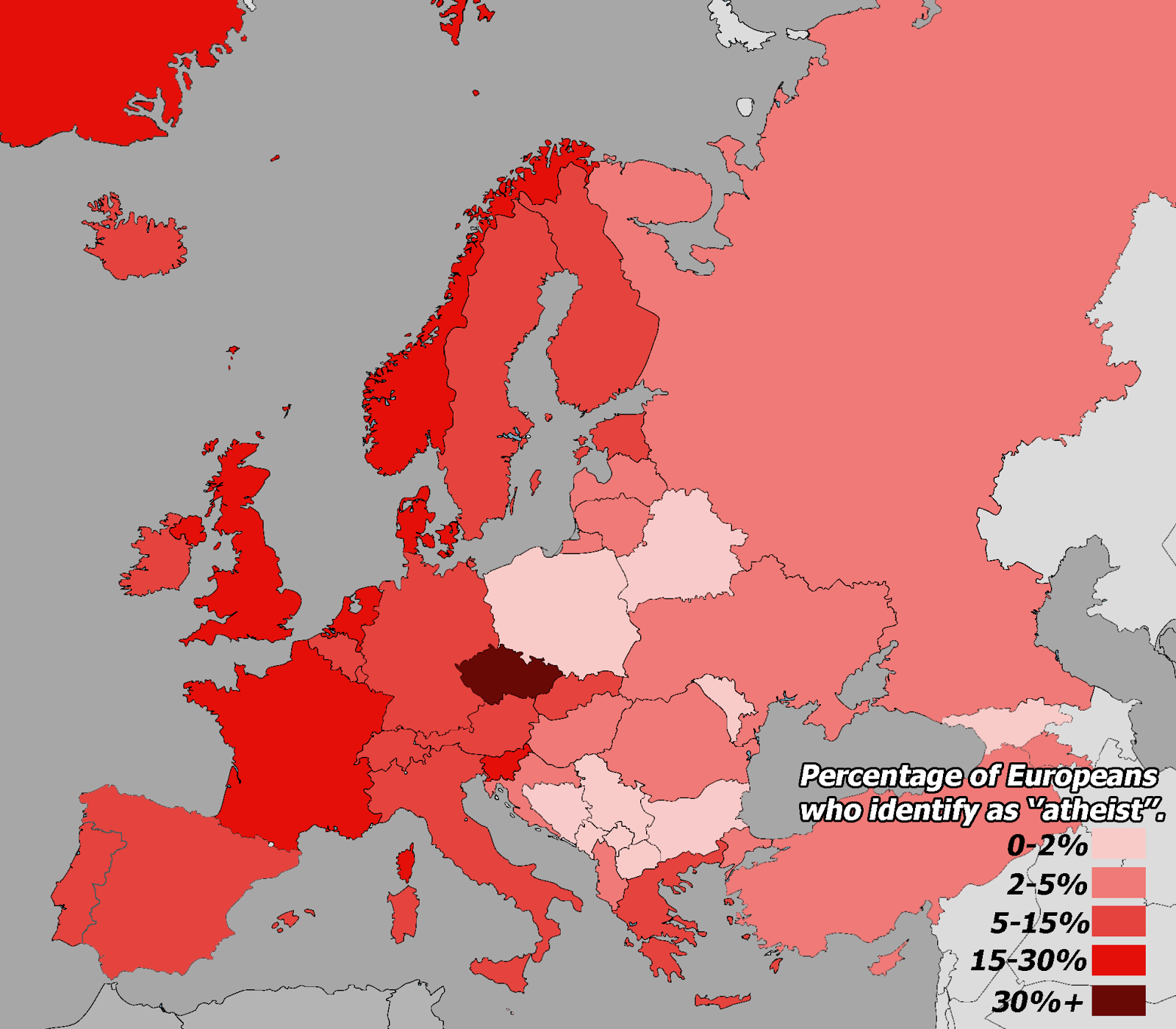 religioni Europa, mappa