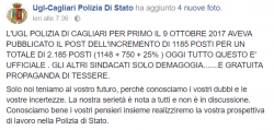 Concorso Polizia 2017, aumento posti: ne parla UGL Cagliari