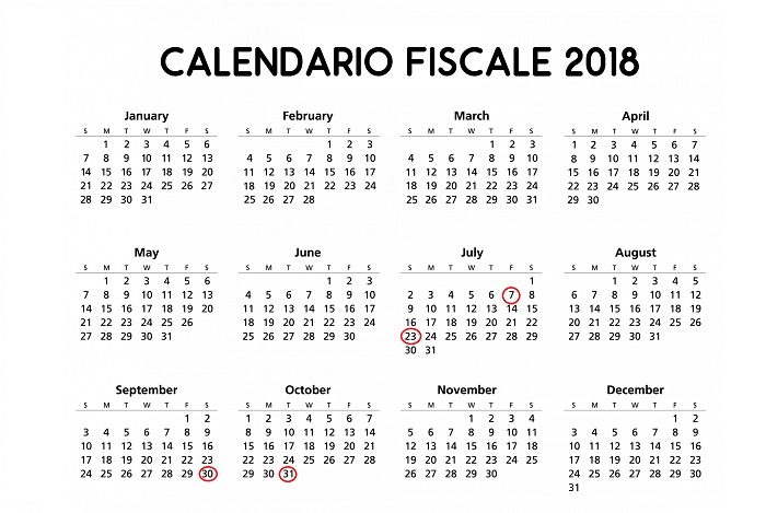 Legge di Bilancio 2018: nuovo calendario fiscale
