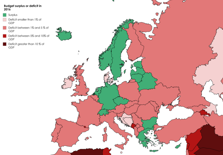 Pareggio di bilancio, i Paesi europei che possono vantarne uno la mappa