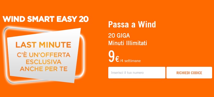 Offerte Wind mobile: 20 GB a 9 euro