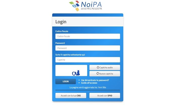 NoiPa cedolino marzo pdf online stipendio