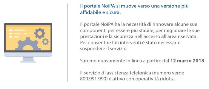 NoiPa: Cu 2018 a fine marzo in pdf