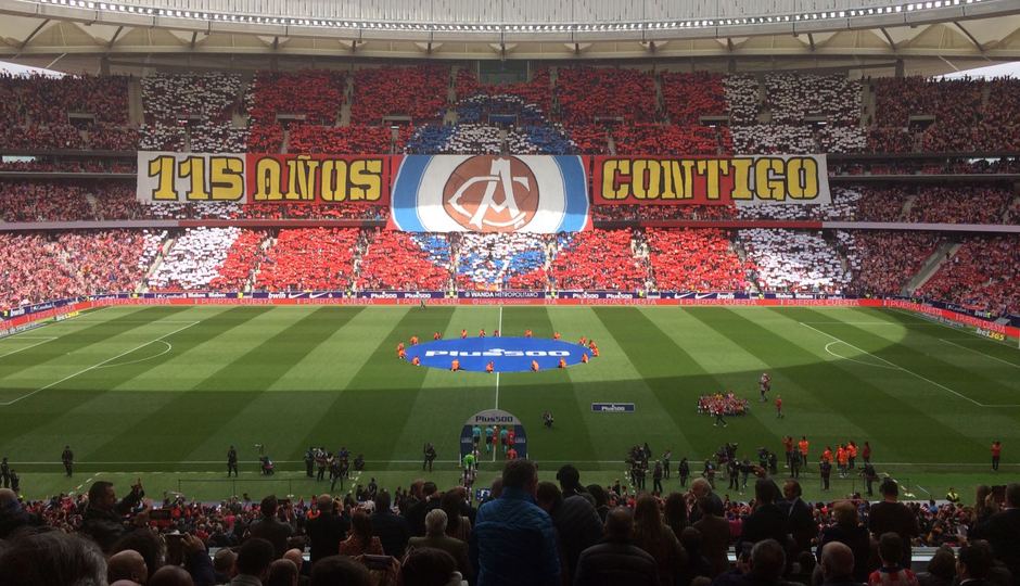 Atlético Madrid-Levante coreografía liga spagnola