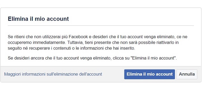 Come cancellare account Facebook per sempre: la guida