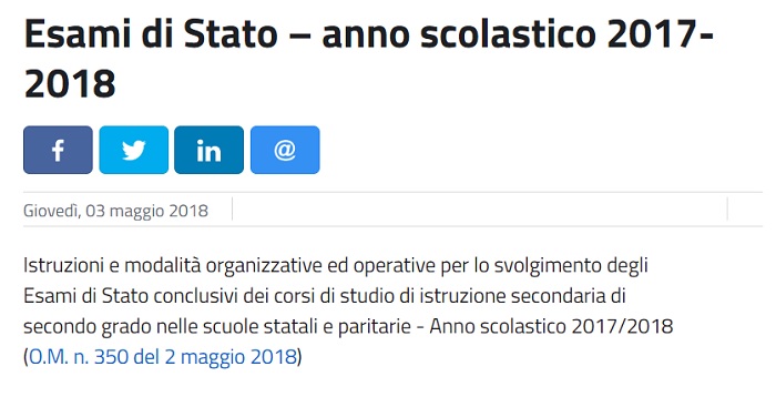 Esami di Stato, Maturità 2018: calendario e istruzioni