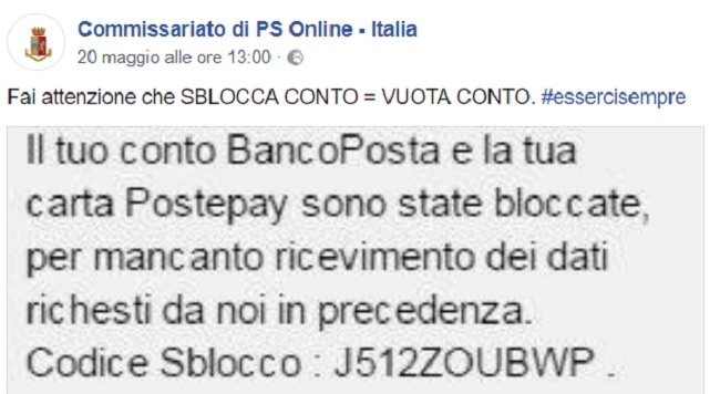Poste Italiane: nuova truffa Bancoposta e Postepay