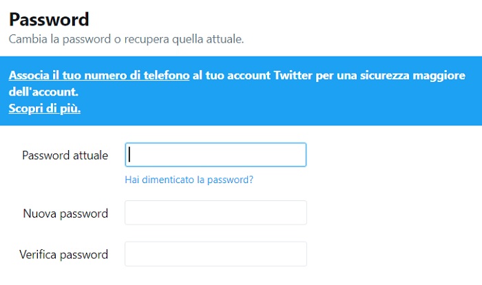 Twitter: cambiare password dopo bug