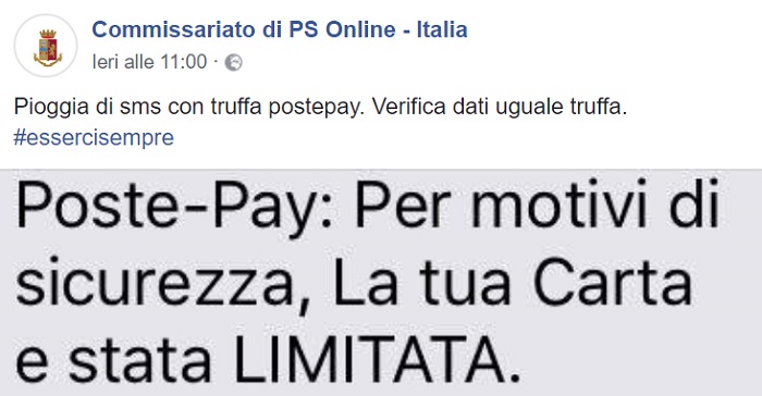 Poste Italiane: truffa hacker Postepay