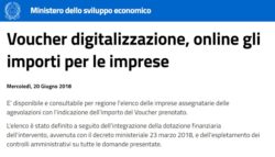 Voucher digitalizzazione 2018 elenchi imprese