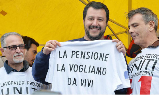 Pensioni notizie oggi: aumento età pensionabile, Lega-M5S verso il blocco