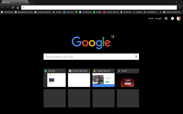 Tema scuro Chrome