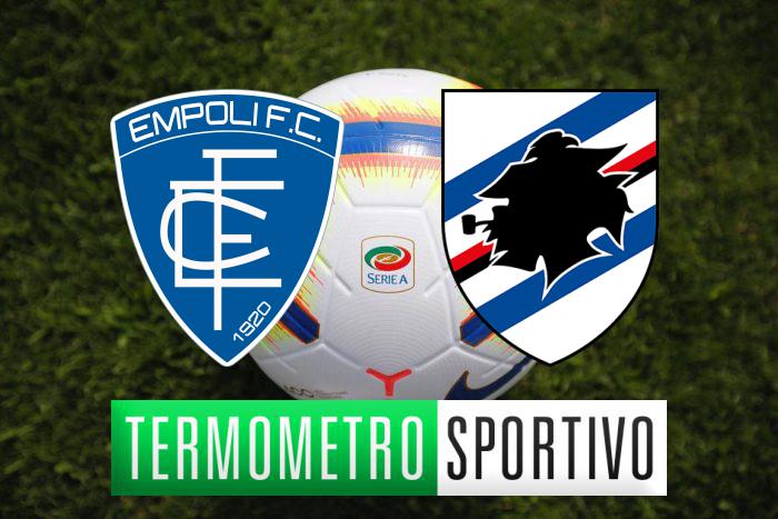Diretta streaming Empoli-Sampdoria: cronaca risultato e video gol - LIVE
