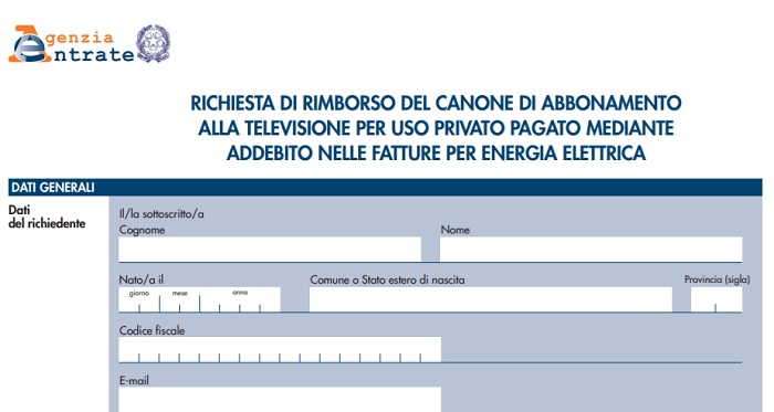 Canone Rai: trasferimento disdetta rimborso