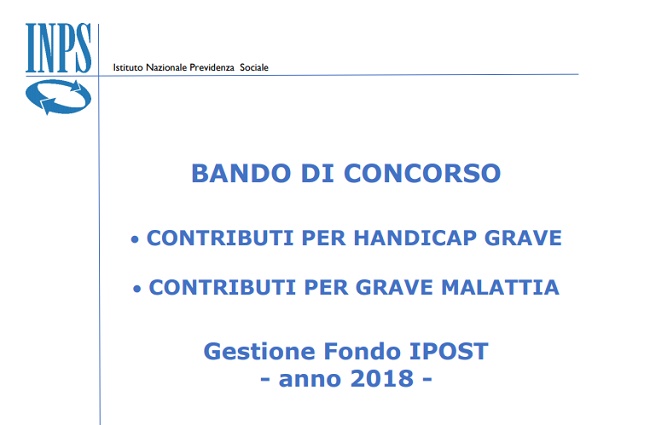 Bando Inps Legge 104, malattia e handicap rimborso spese 2018