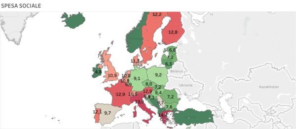 Spesa sociale, le differenze tra Italia ed Europa - infografiche