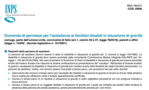 Legge 104: permessi e agevolazioni moduli pdf