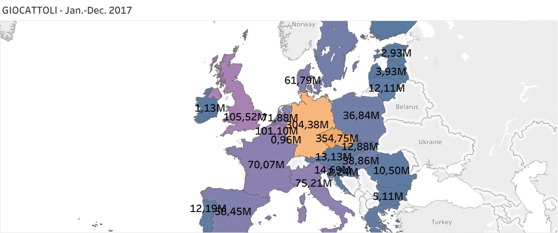 Mercato dei giocattoli, chi ne esporta ed importa di più in Europa - infografiche