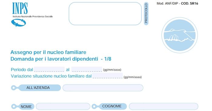 Modulo autocertificazione assegni familiari 2019