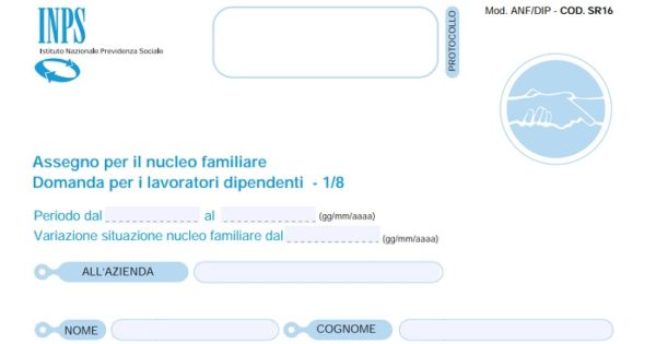 Modulo autocertificazione assegni familiari 2019