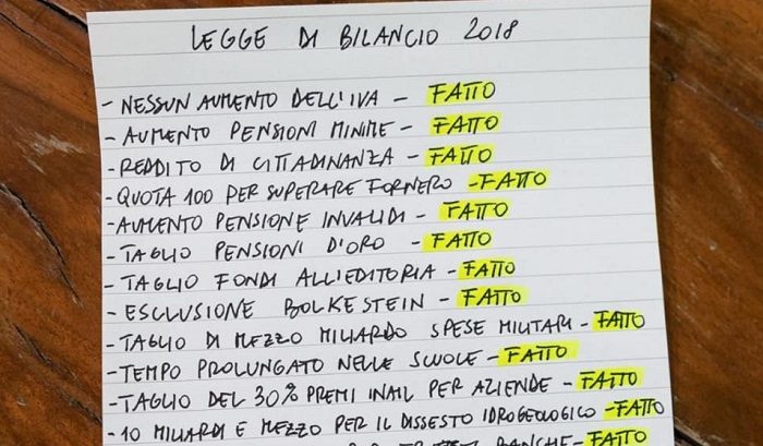 Pensioni ultime notizie: Luigi Di Maio Quota 100 fatta