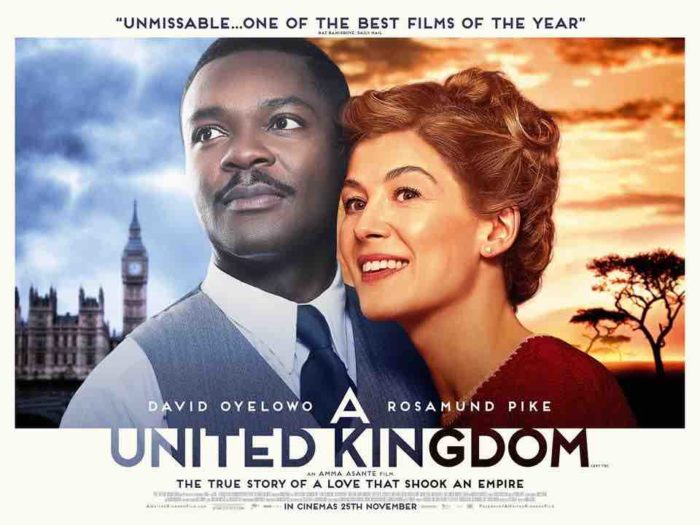 A United Kingdom: trama, cast e storia del film. Stasera su Rai 3