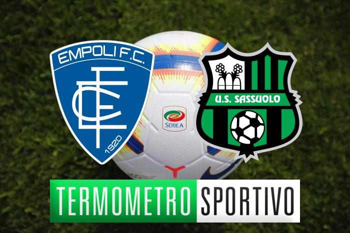 Empoli-Sassuolo diretta streaming, tv e cronaca in tempo reale