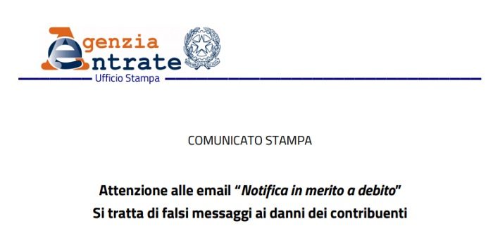 Agenzia delle Entrate truffa phishing