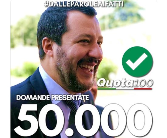 Pensioni ultime notizie: Quota 100, Salvini attacca Fornero su domande