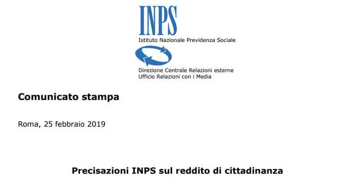 Reddito Di Cittadinanza Pagamento Inps Da Aprile Ecco La