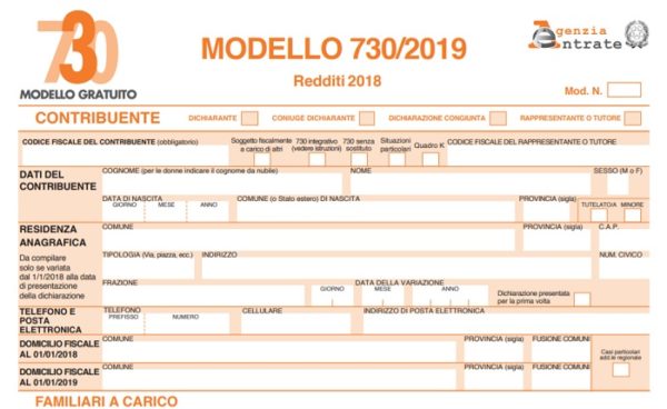 730 precompilato 2019 online