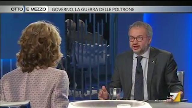 Claudio Borghi "Spagna fondò l'Ue", Lilli Gruber "deve studiare"