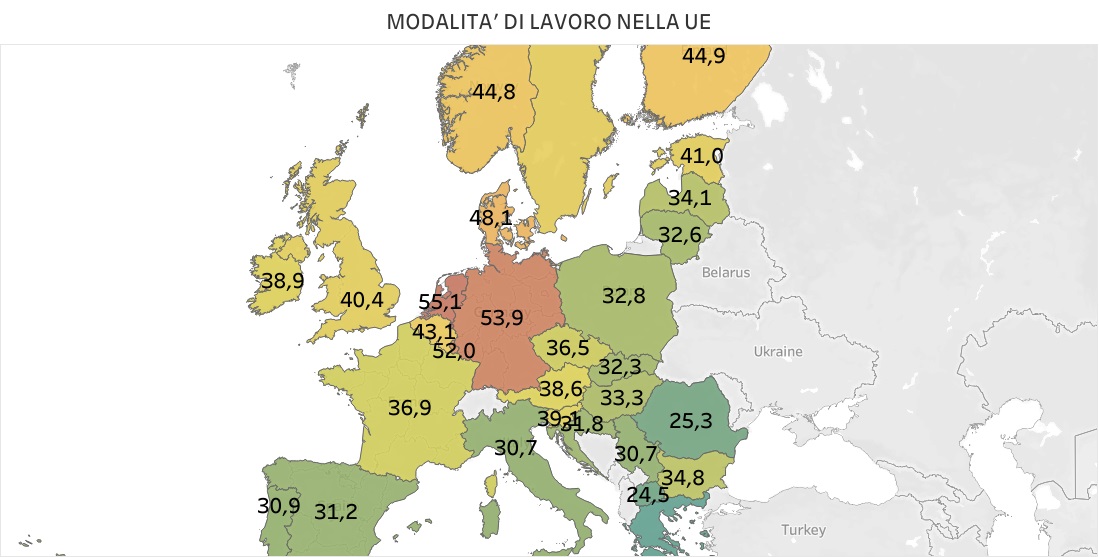 Lavoro in Europa, dove è più pesante e dove più leggero - infografiche