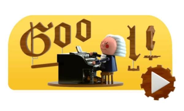 Johann Sebastian Bach doodle Google